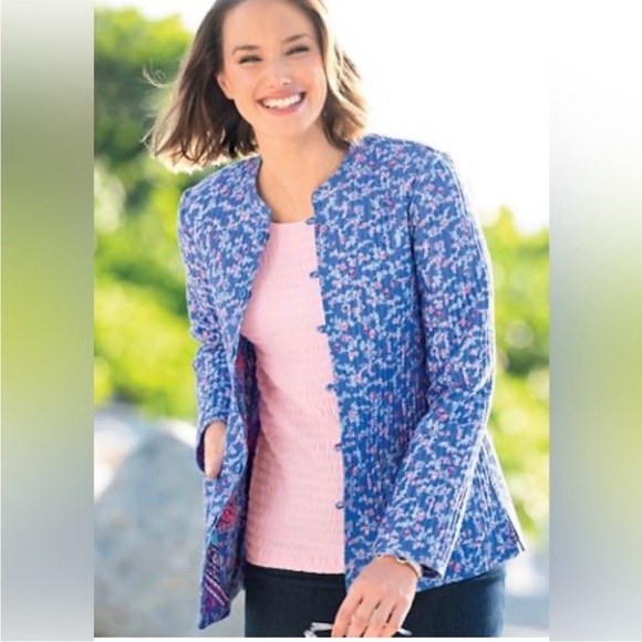 NEW Appleseed’s Reversible Floral Paisley Quilted Patchwork Jacket Petite M - Picture 5 of 13